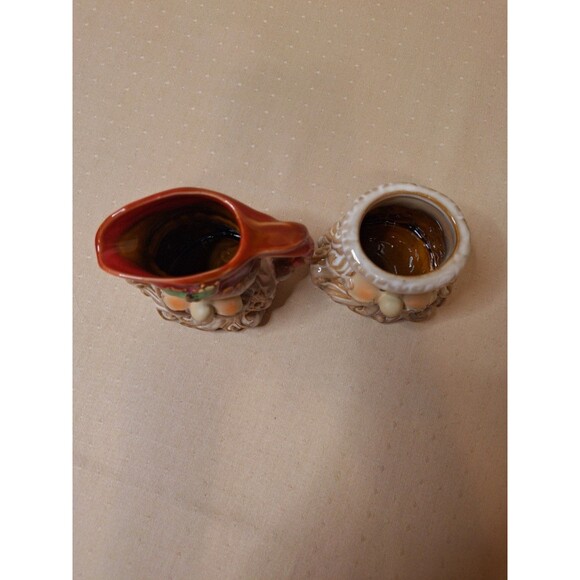 Ceramic Santa Sugar & Creamer Set Christmas Holiday Gift Adorable Santa Face - Picture 5 of 8